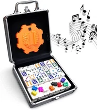 Yinlo Mexican Train Dominoes Set, Hub with Real Sound, Double 12... 