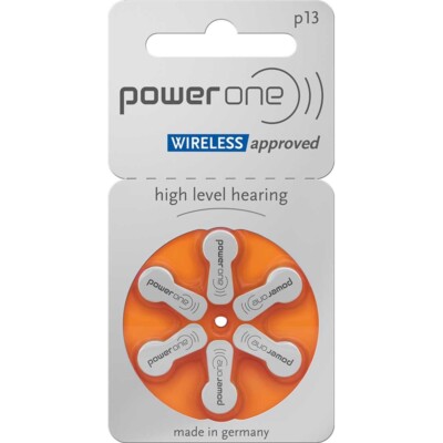 30 x Varta power one Typ 13 im 6er-Blister Knopfzelle 1,45V ø7,9x5,4mm Zink-Luft