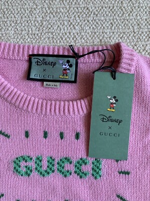 Gucci X Disney Pink Sweater New With Tag Size Medium | eBay