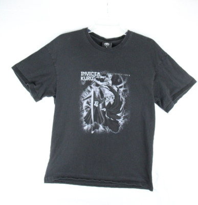 Invicta Kuru Anime X GYM T-Shirt Mens Small Black Sword Blade Unconquerable Crew