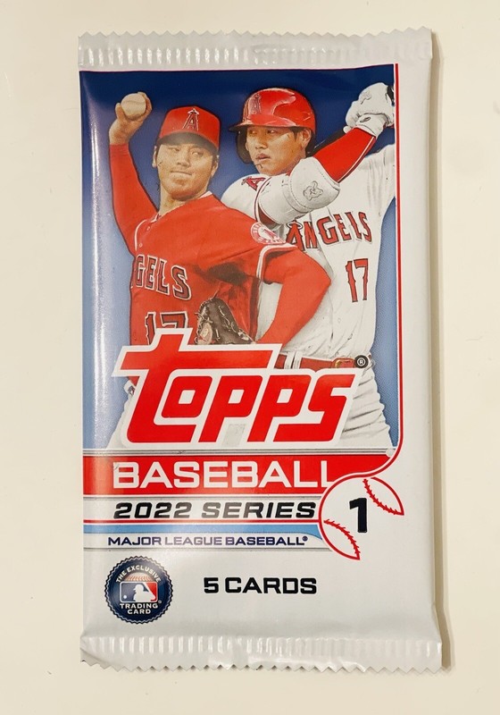 2022 Topps MLB Series 1 Baseball Card 5 Cards Per Pack Gravity Feed Pack