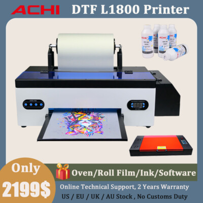 ACHI A3+ DTF Printer Epson R1390 L1800 Direct to Film Printer DIY Home Business