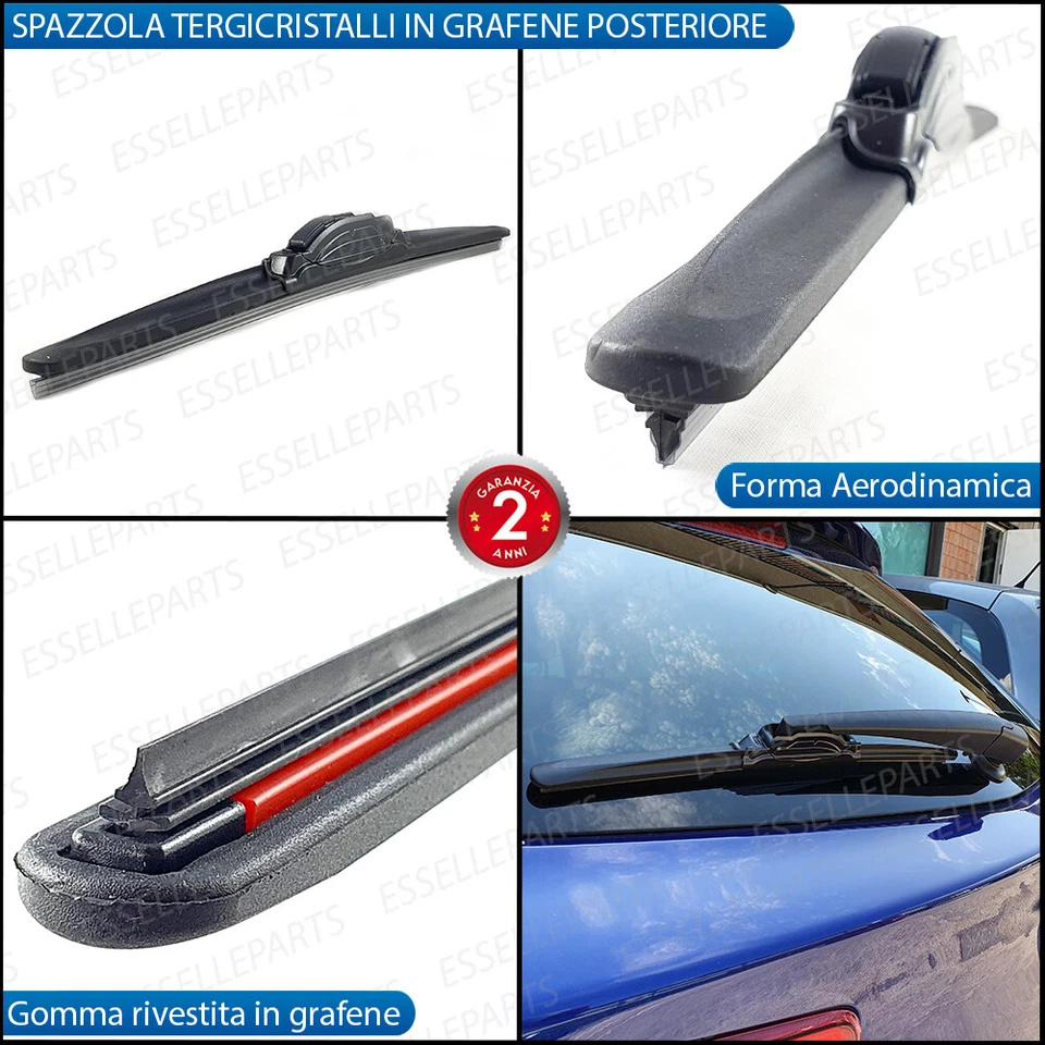 KIT SPAZZOLA TERGICRISTALLO PER LAND ROVER DISCOVERY I POSTERIORE TERGI LUNOTTO - Immagine 2 di 4