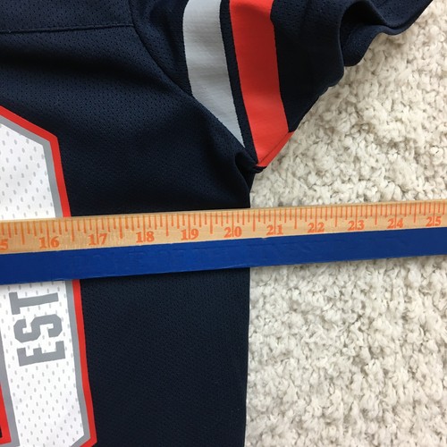 New England Patriots Jersey Large Adult Blue NFL Team Apparel #60 Logo Womens L - Picture 8 of 10