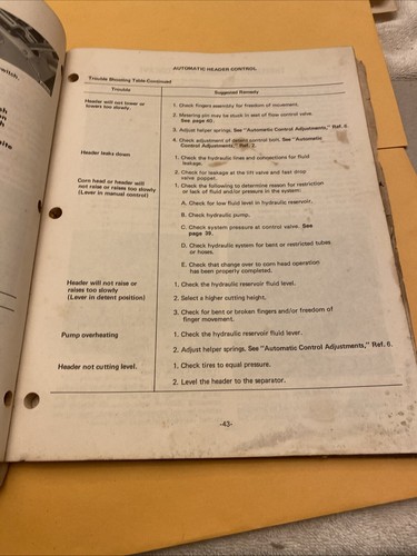 International 815 915 Combine Operators Manual And 915 Parts Manual - Picture 6 of 22