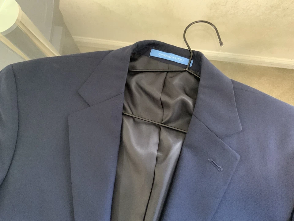Giorgio Napoli Presidencial Clásico - Azul Marino Chaqueta Dos Botones Abrigo Deportivo 40R Foto 2 de 4