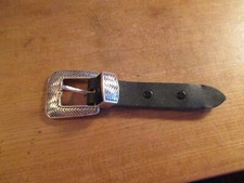 Vintage 1998 silver tone Western style 2 pc Belt Buckle set