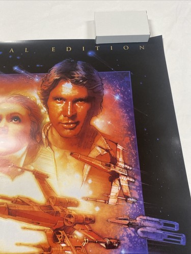 1997 STAR WARS EDIZIONE SPECIALE POSTER FILM ORIGINALE MINT B 27X40 DISEGNATO STRUZAN - Foto 7 di 8