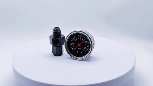 Liquid 0-15psi Fuel Pressure Gauge Regulator Gauge 1/8" NPT W/ 6AN Adapter - Video 1 of 1