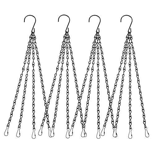 EMPHY 4Pack - 24 Inch 4 Leads Hanging Chain with Hooks Flower Pot Chain 