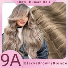 CLEARANCE 100 Real Remy Tape In Human Hair Extensions Full Head Skin Weft