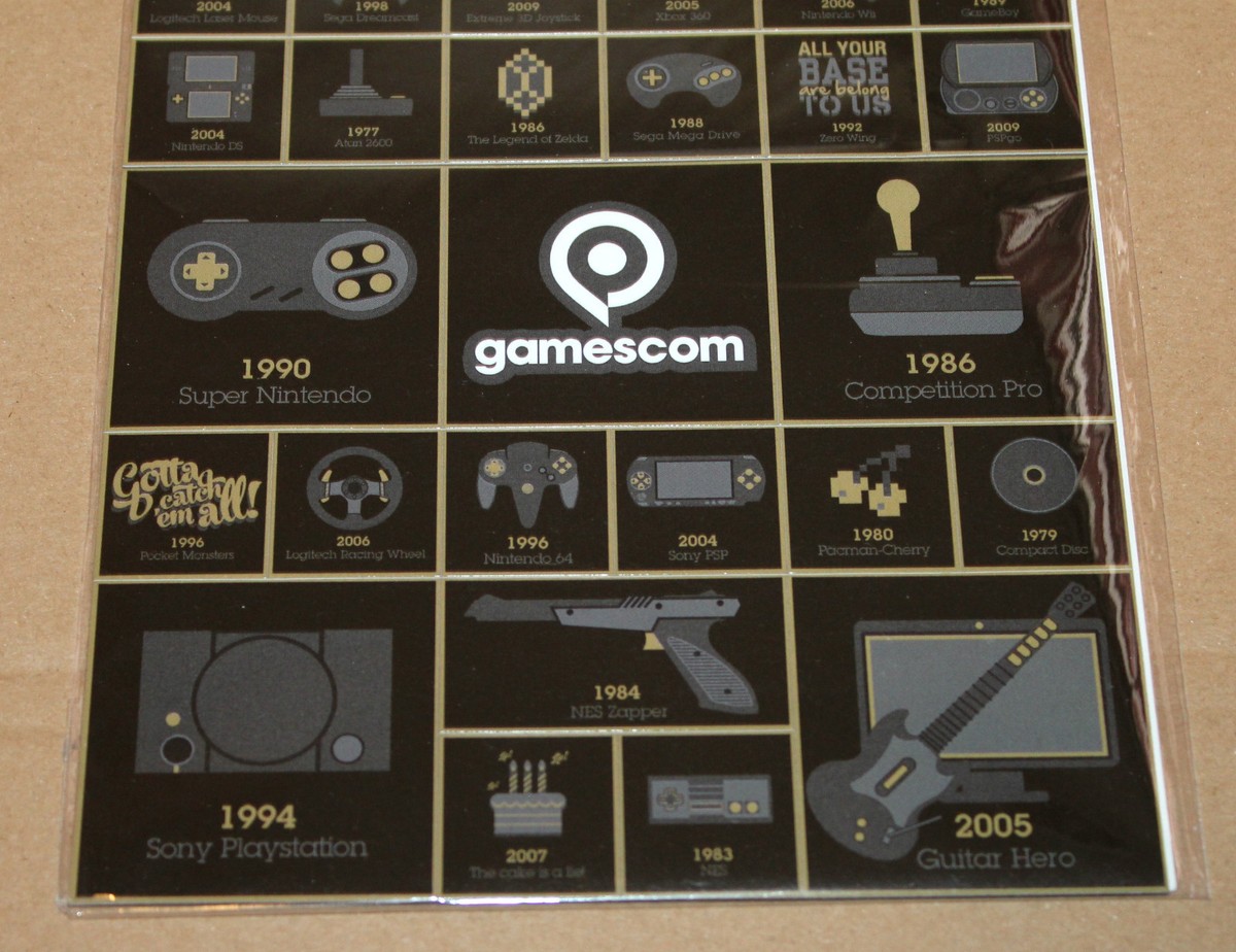 Gamescom Video Gaming History Magnet Set Playstation Nintendo 64