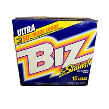 New Vintage Biz Ultra For Stains Laundry Detergent Powder 29 Oz Sealed