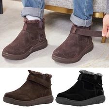 FitVille Men's Winter Shoes Wide Width Outdoor Lightweight Snow Boots Waterproof