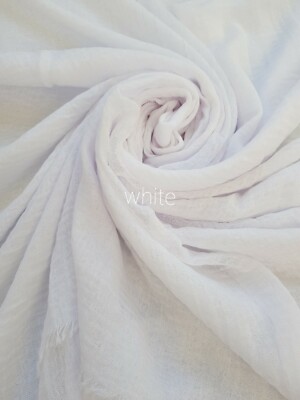 NEU STYLE CRINKLE PREMIUM Uni Hijab Maxi Schal Kopftuch CRIMP HABIBA Tuch 