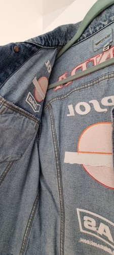Vintage ~ Honda Racing ~ Repsol Michelin ~ Gas Jeans ~ Jacket ~ Men's Size Large - Picture 8 of 17