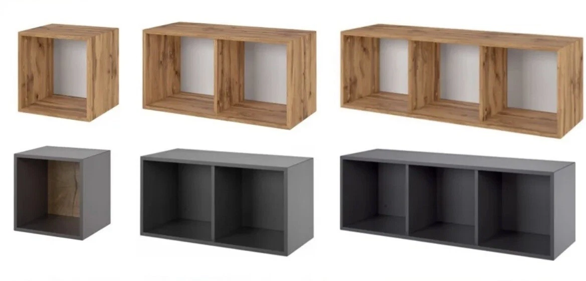 Livarno Living Modular Storage Cube Shelving Units Hangable Free Standing