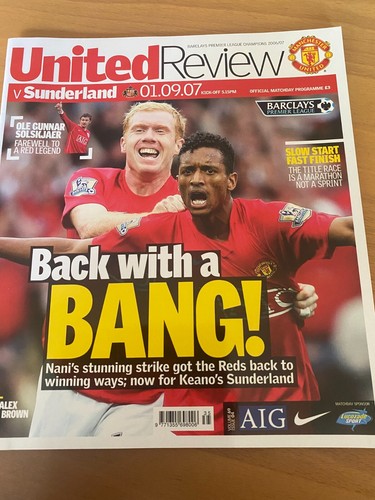 Manchester United Home Football Programmes 2007/2008 #69 - select from dropdown - Picture 4 of 54