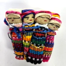 Lot of 36 Worry Dolls 2" Tall Hand Crafted  by Guatemalan Artisan MesoAmericans