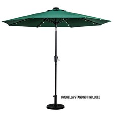 Sun Ray 9 Solar Lighted Patio Umbrella Buff Beige For Sale Online Ebay