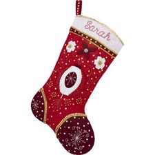 Bucilla Felt Applique Stocking Kit - Holiday Elegance 18"