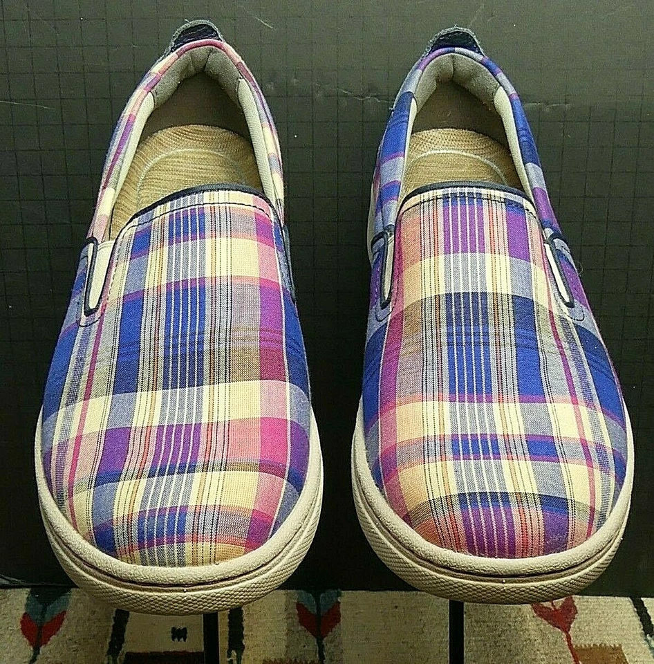 Mocasín informal para mujer Dansko Madras de algodón a cuadros talla 40/9,5 M ¡COMO NUEVO! Foto 2 de 4