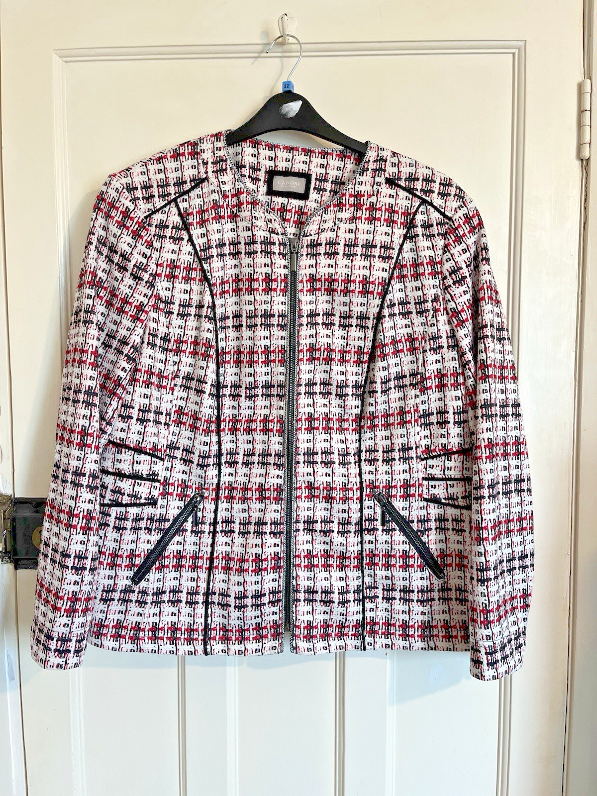 Abrigo Chaqueta Vintage Canda C&A Premium Multicolor Cremallera Talla 48 UK 20