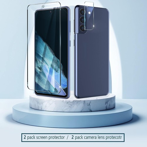 2+2 For Galaxy S21 FE Screen Protector Tempered Glass 3D Transparent Bubble Free - Picture 6 of 8