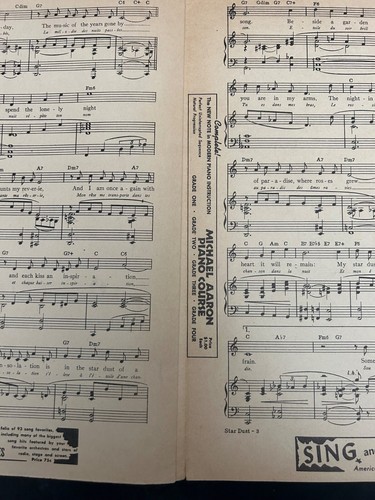 Star Dust Sheet Music By Hoagy Carmichael & Mitchell Parish 1947 Mills Vintage - Picture 6 of 7