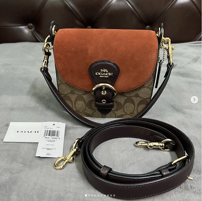NWT Coach Kleo Shoulder Bag 17 In Signature Canvas small size | eBay