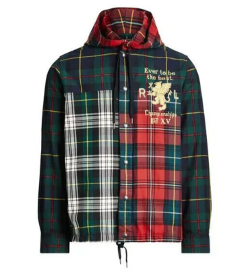 Polo Ralph Lauren Patchwork Crest Snap Button Hoodie Shirt Polo Ralph Lauren Patchwork Crest Snap Button Hoodie Shirt