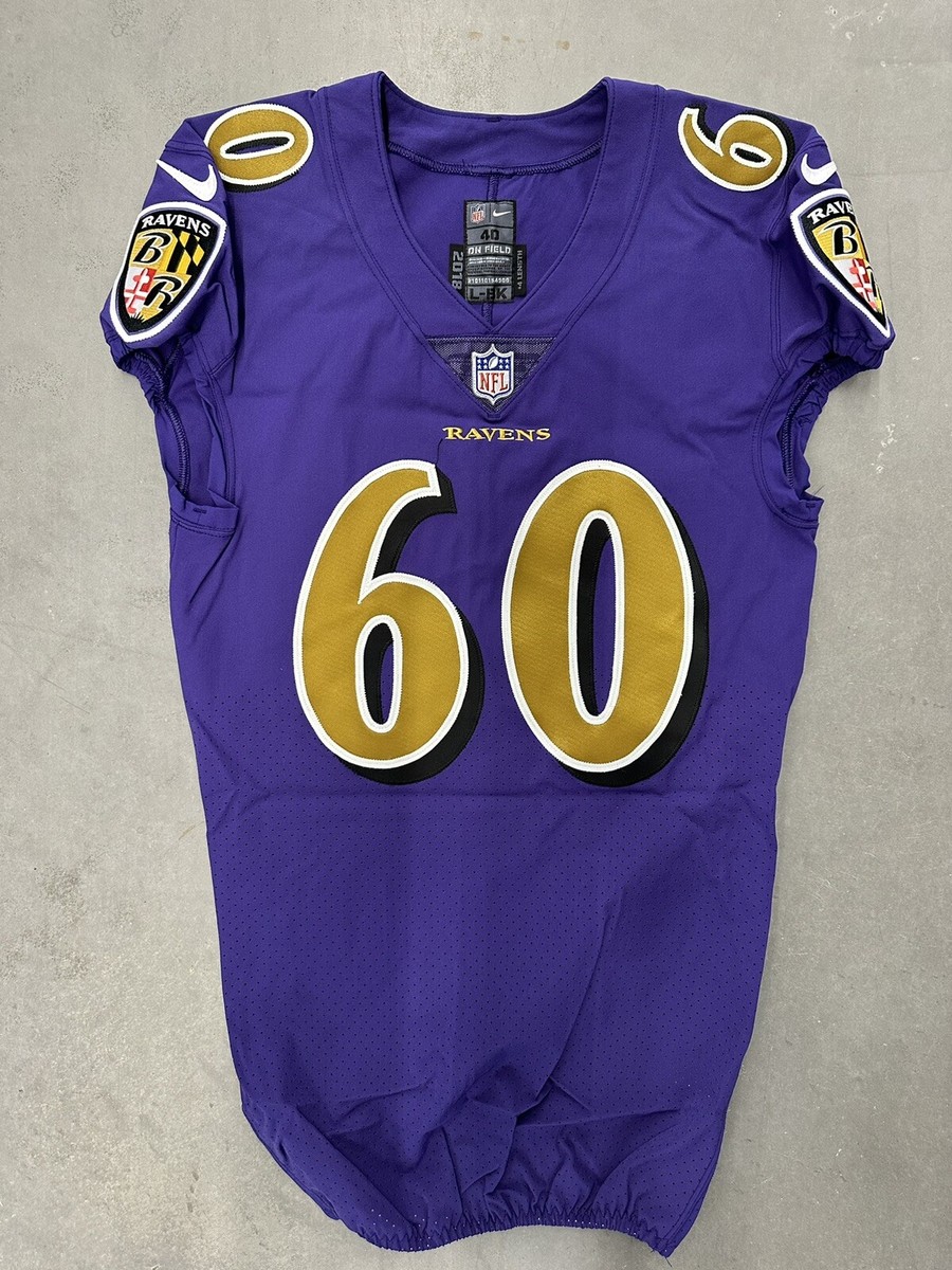 Baltimore Ravens #60 Team Game Issued Nike Authentic Jersey Color - Main Image