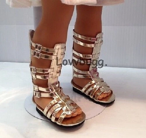 Gold Gladiator Sandals Shoes for American Girl 18