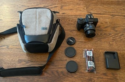 Canon EOS M50 24.1MP Mirrorless Camera - Black (Kit with 15-45mm STM Lens)