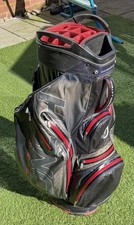 Sun Mountain H2NO Lite Waterproof Golf Cart Bag 14-Way Divider Black/Red 🔥