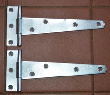 6" - 150mm Light duty Zinc Plated Tee Hinges for Sheds, Avery, Kennel, Rabbit Hu