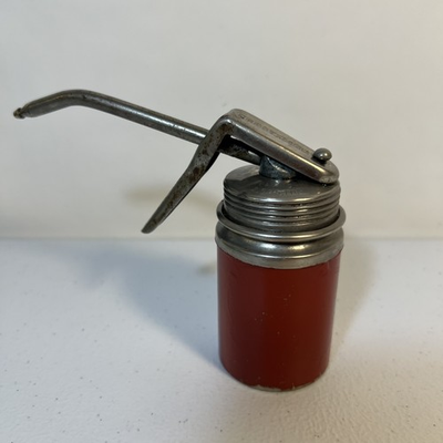 #ad Vintage CRAFTSMAN Tool Trigger Pump Metal RED Oil Grease Can Automotive USA RARE $24.87