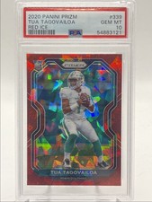 TUA TAGOVAILOA 2020 PANIN PRIZM ROOKIE FOOTBALL RED ICE RC PSA 10 Q4257