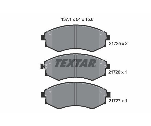Textar Plaquettes de Frein pour Daewoo Nissan Ssangyong Avant