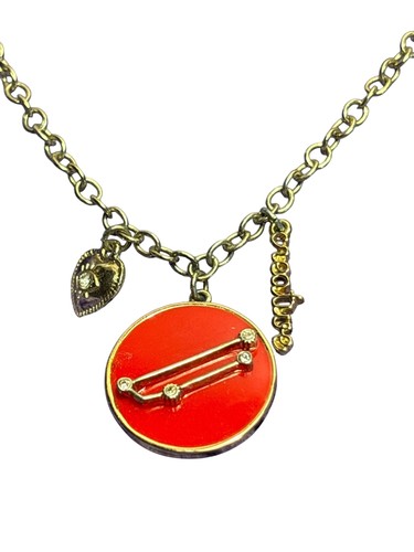Goldtone Zodiac Necklace Taurus Creative Hart Charms  