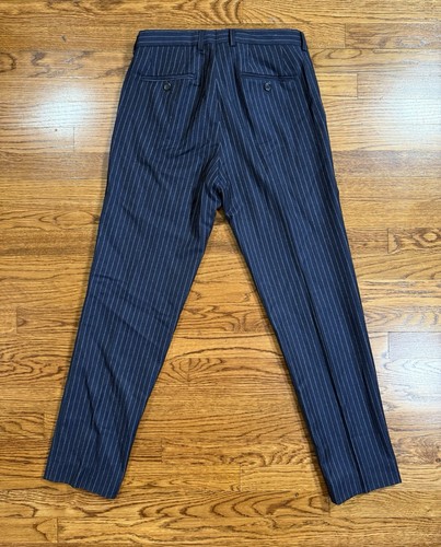 BARTORELLI NAPOLI 3 Piece Suit Pin Striped Blue Men’s 46 Wool Cashmere  - Picture 21 of 21