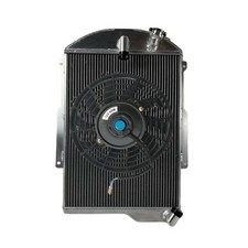 3 Row Aluminum Radiator Fan For 1939 Chevy Ja Master 85 Car Sedan Deluxe 6cyl 3 Row Aluminum Radiator Fan For 1939 Chevy Ja Master 85 Car Sedan Deluxe 6cyl