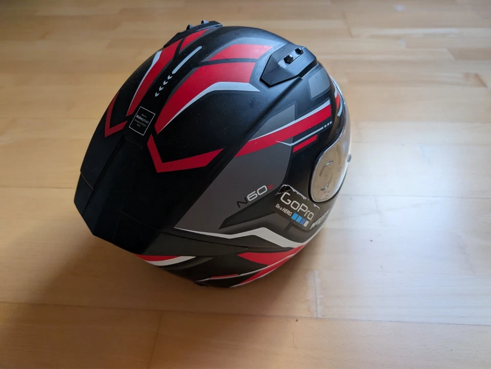 Nolan N60-6 Lancer Integralhelm Matt Schwarz Rot L Motorradhelm  - Bild 2 von 4