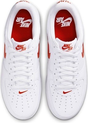 NIKE AIR FORCE 1 LOW RETRO Herren Gr. 40 EU Weiß/Red OVP/NEU