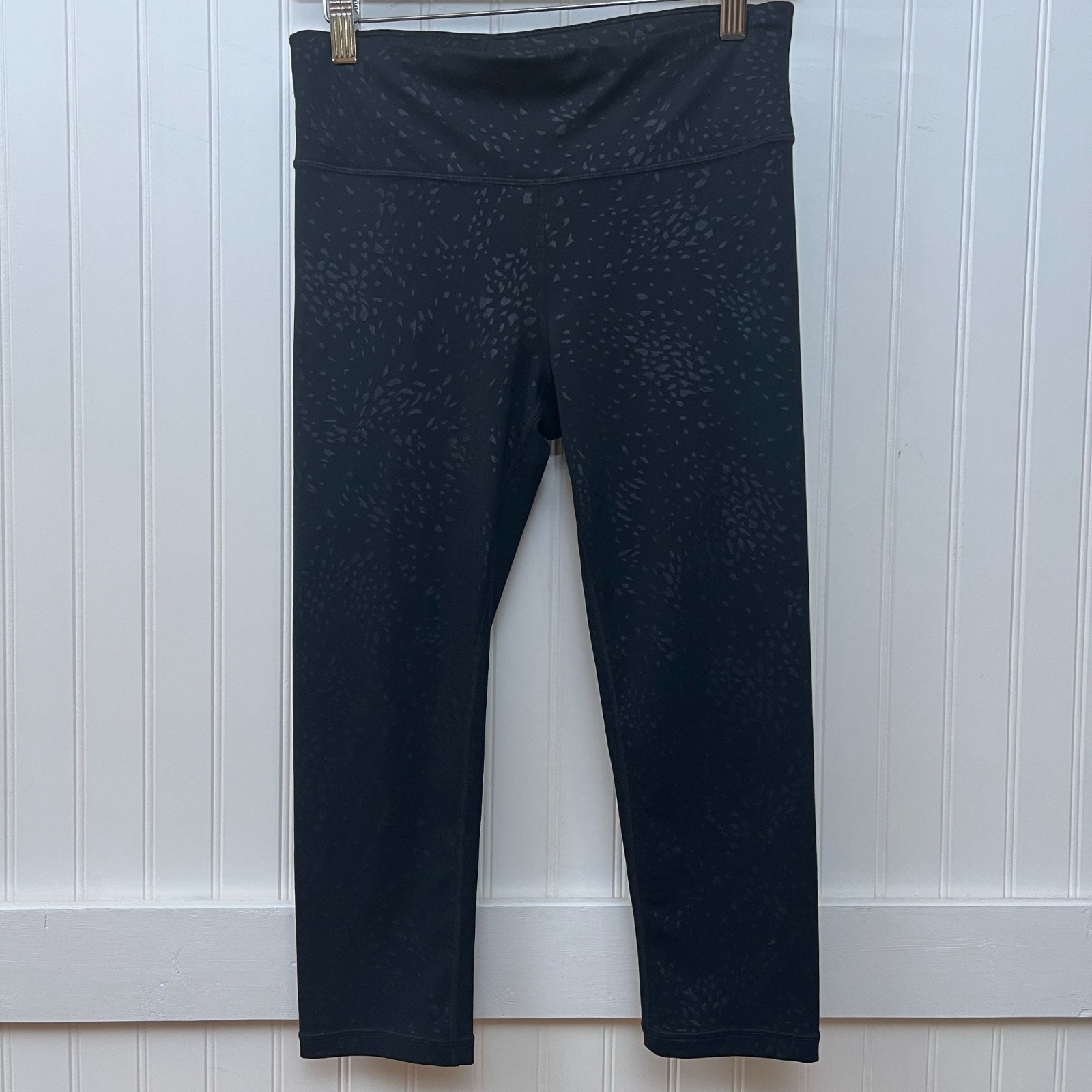 Gap Fit Eclipse Black Splatter Pattern Leggings A… - image 2