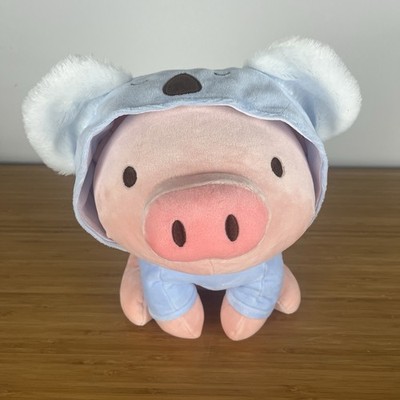 NWT Miniso Life Piglet Pig 10'' Plush With Blue Koala Hoodie Costume Stuffie