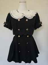 Liz Lisa Set up Schwarz Double Button Heart S...