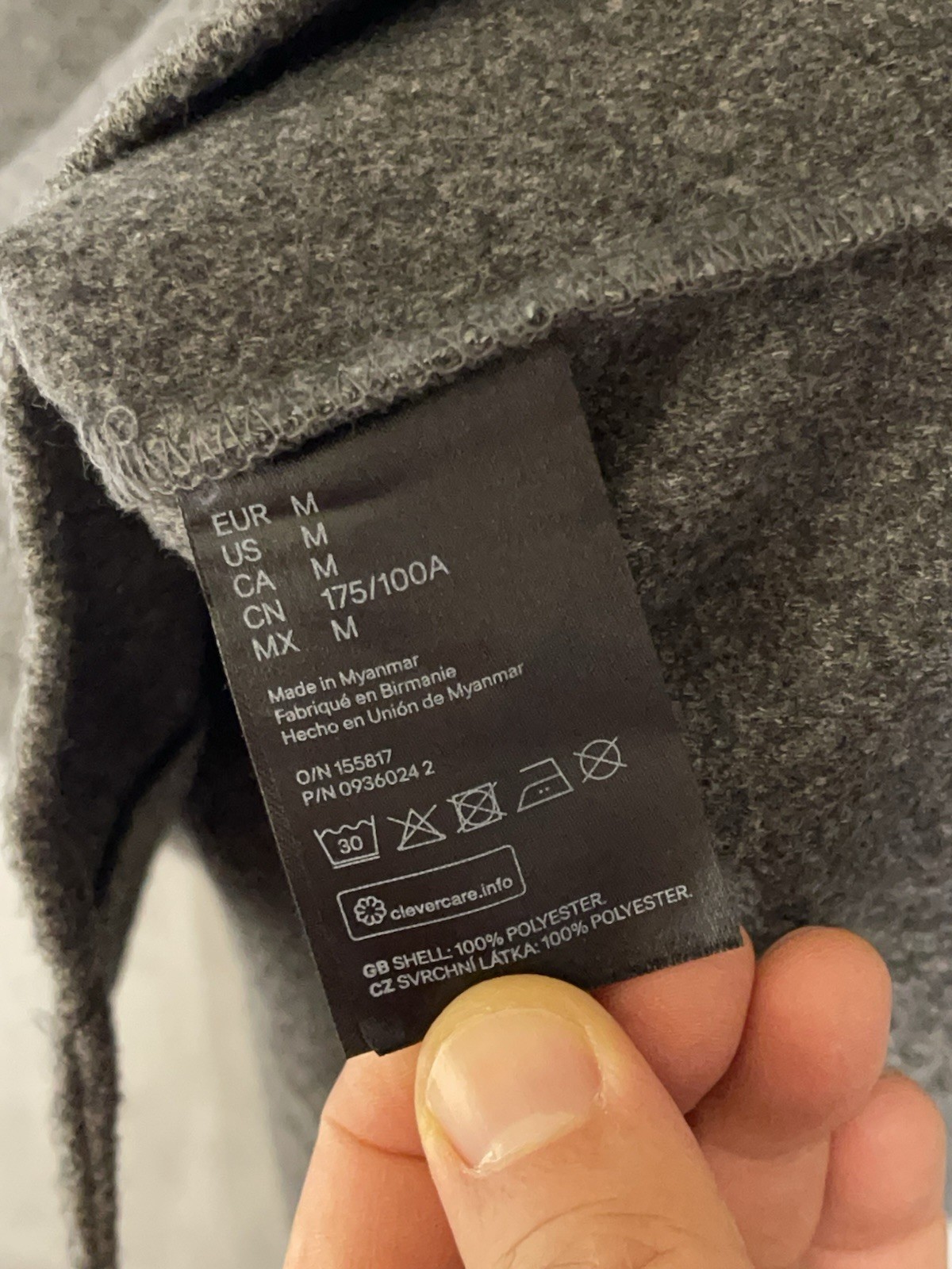 H&M Shacket M Gray Winter Tweed Shirt Snap Jacket Heavy Academia Casual Flannel