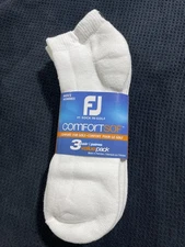 FootJoy FJ Men’s ComfortSOF 3 Pair White Sport