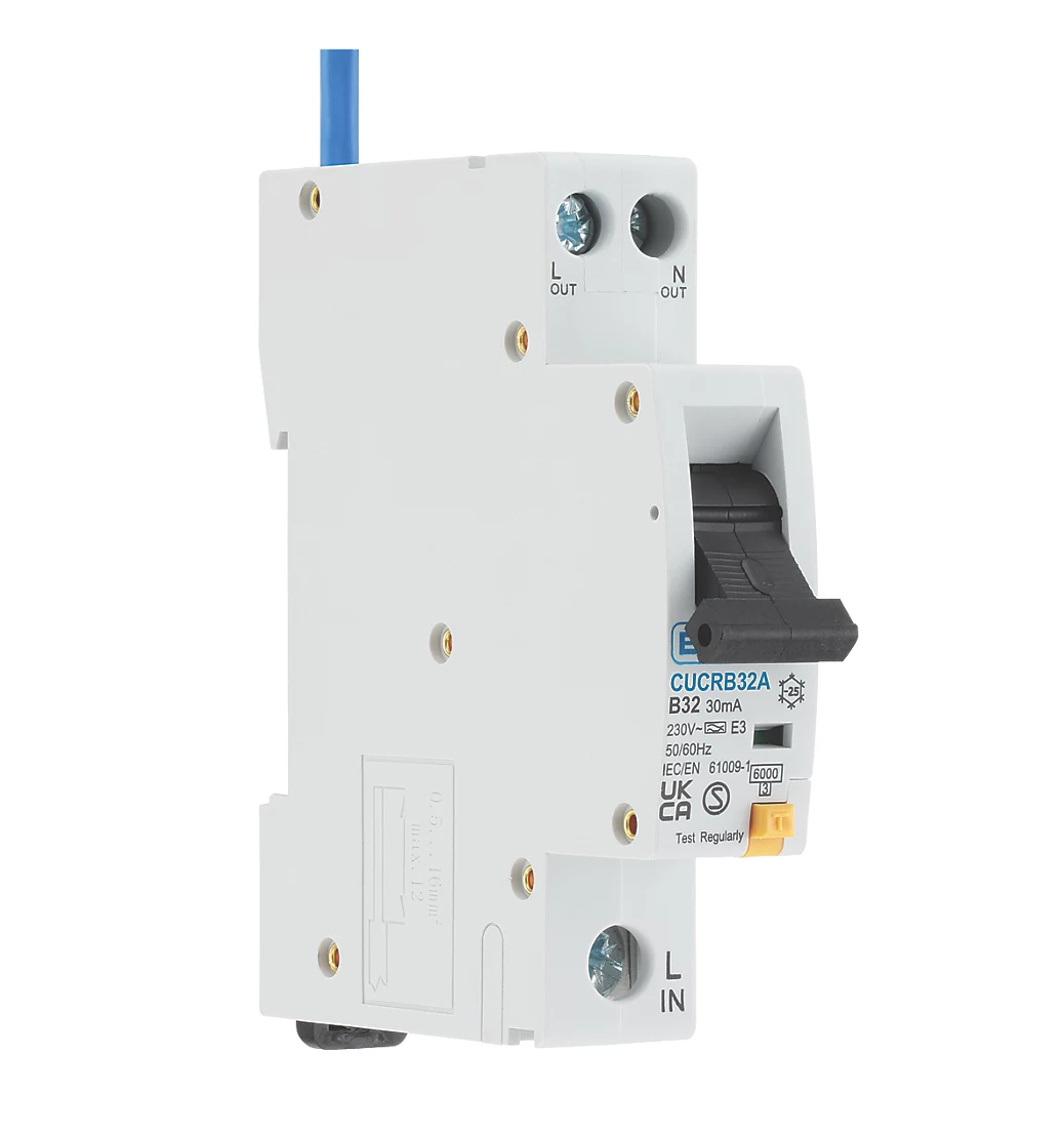 BRITISH GENERAL FORTRESS 32A 30MA COMPACT RCBO TYPE A B CURVE